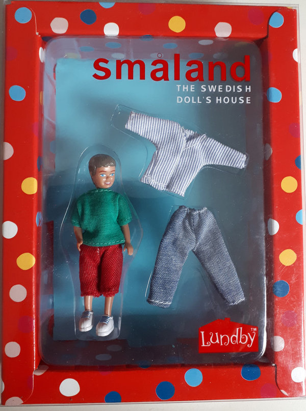 Lundby Smaland Puppenhauspuppe - Junge mit zusätzlicher Kleidung - (Art. 60-8048)