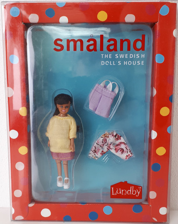 Lundby Smaland Puppenhauspuppe - Mädchen mit zusätzlicher Kleidung - (Art. 60-8047)