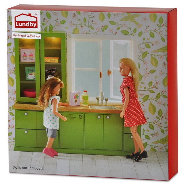 Lundby Küchen-Set in grün - (Art. 60-2077) - (nicht für das aktuelle Puppenhaus Life geeignet)